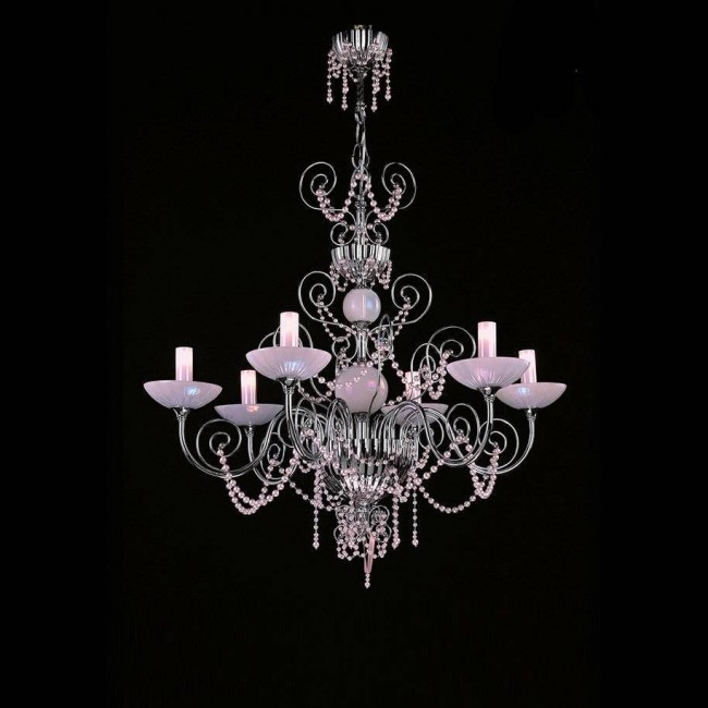 Люстра Beby Star 0122B01 Chrome Fuchsia Venice Pink Pearls Люстра Beby Star 0122B01 Chrome Fuchsia Venice Pink Pearls