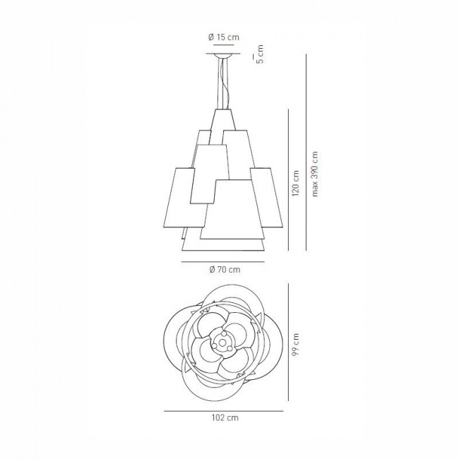 Подвесной светильник Axo Light Melting Pot SP MEL 120 SPMEL120BCXXE27+DSPMELTING120XX Подвесной светильник Axo Light Melting Pot SP MEL 120 SPMEL120BCXXE27+DSPMELTING120XX
