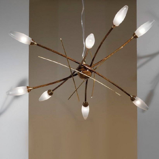 Люстра Masca Shanghai 1870/8 Brownies oro / Glass 591 Люстра Masca Shanghai 1870/8 Brownies oro / Glass 591