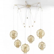 Подвесной светильник IDL Weave 514/6 light gold Подвесной светильник IDL Weave 514/6 light gold