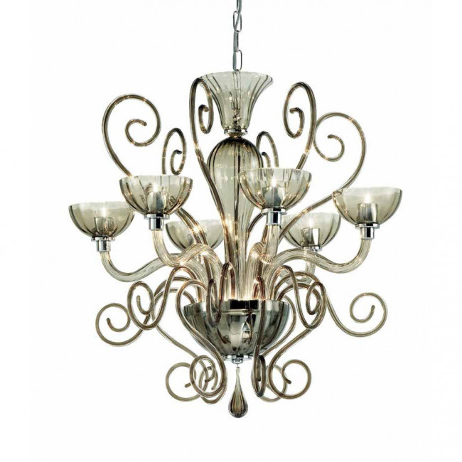 Люстра MURANOdue Gallery Bolero L6 smoke 0000683 Люстра MURANOdue Gallery Bolero L6 smoke 0000683