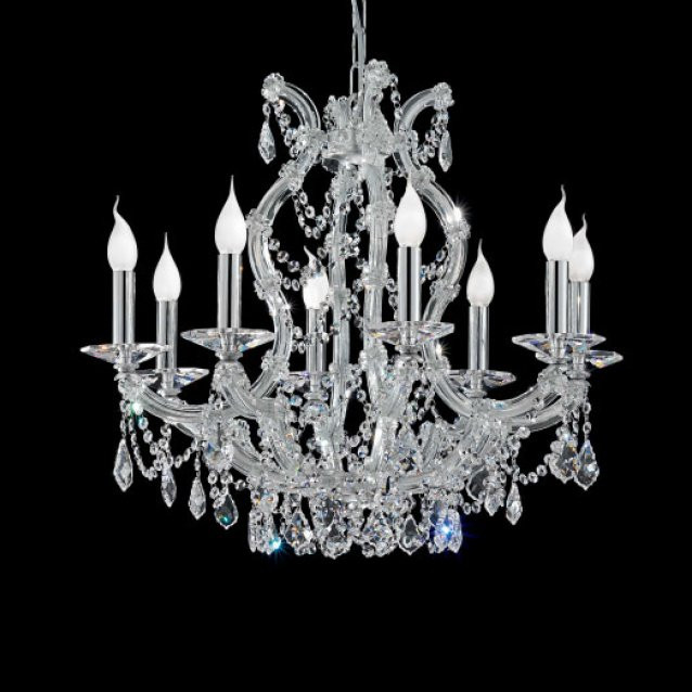 Люстра Renzo Del Ventisette L 14393/8 DEC. 0151+CROMO Люстра Renzo Del Ventisette L 14393/8 DEC. 0151+CROMO