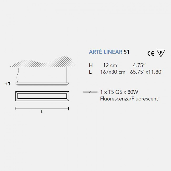 Подвесной светильник Masiero Arte LED Linear S1 GRF-S