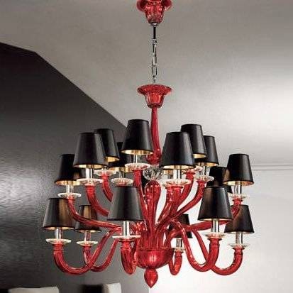 Люстра Vetri Lamp 1151/6+6+6 Rosso/Cristallo/Nero Люстра Vetri Lamp 1151/6+6+6 Rosso/Cristallo/Nero