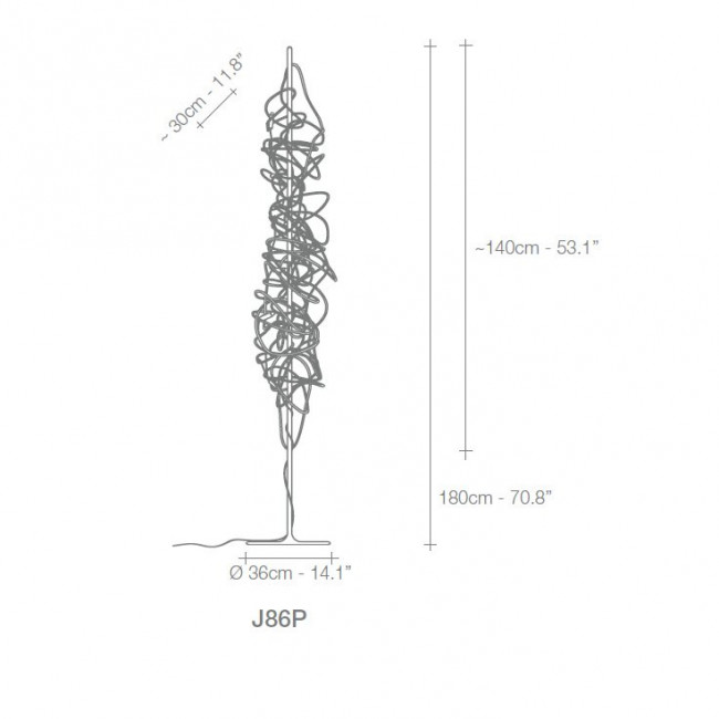 Напольный светильник Terzani Doodle J86P M4 C8