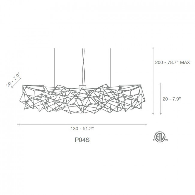 Подвесной светильник Terzani Etoile P04S E7 C8
