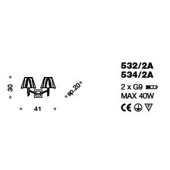 Бра IDL Prestige 534/2A black nickel Бра IDL Prestige 534/2A black nickel