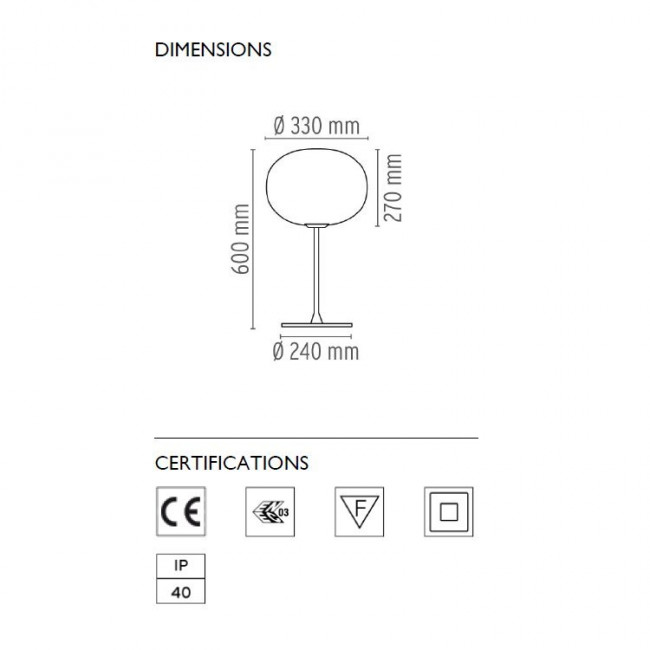 Настольная лампа Flos Glo-Ball Basic T1 F3020000 Настольная лампа Flos Glo-Ball Basic T1 F3020000