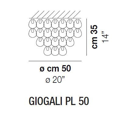 Потолочный светильник Vistosi Giogali PL 50 E27 CR/TR CR Потолочный светильник Vistosi Giogali PL 50 E27 CR/TR CR