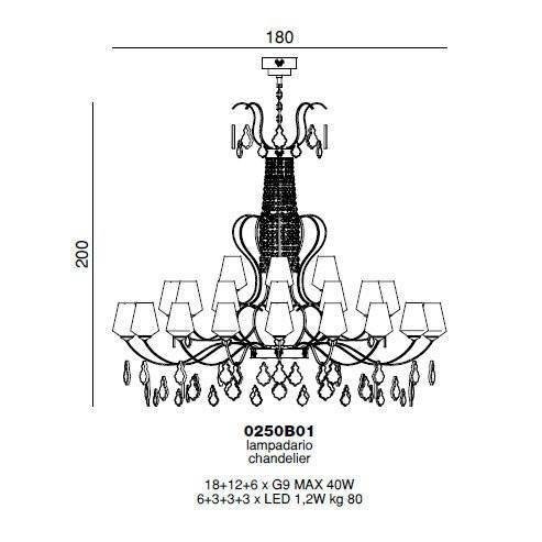 Люстра Beby Group Charming beauty 0250B01 Gold White White gold leaf