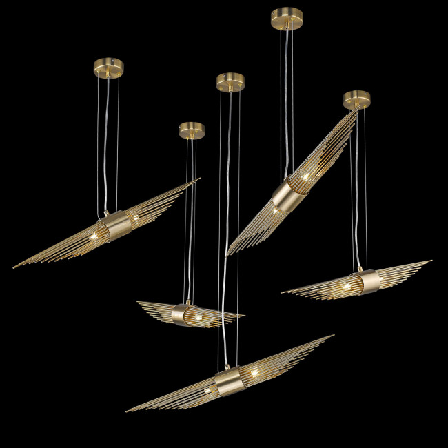 Подвесной светильник DeLight Collection P68069-2 antique brass Подвесной светильник DeLight Collection P68069-2 antique brass