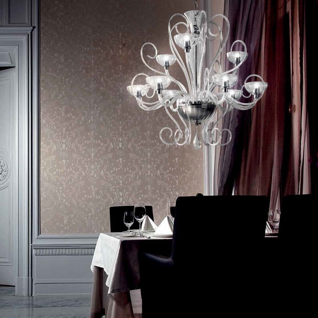 Люстра MURANOdue Gallery Bolero L9 CROMO CRIST 0000755