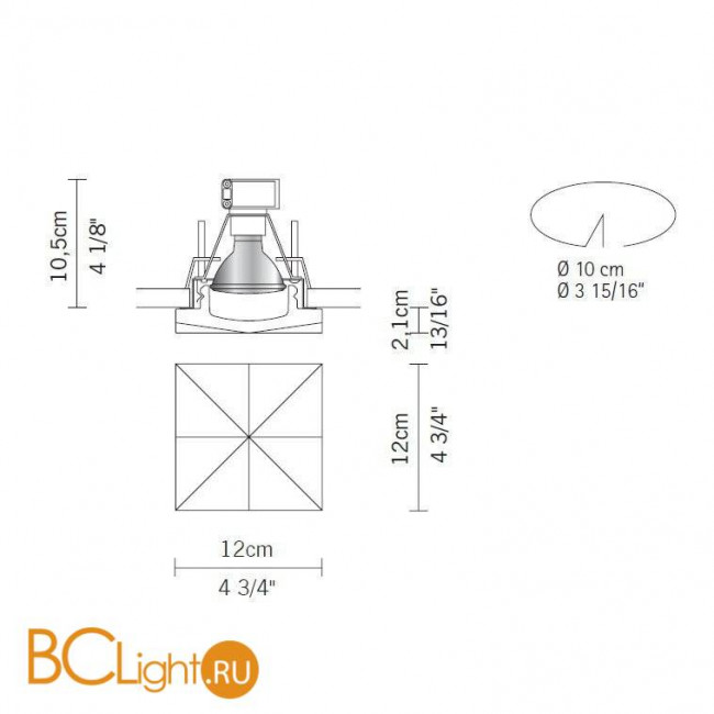 Встраиваемый светильник Fabbian Cindy D27 F29 01 Встраиваемый светильник Fabbian Cindy D27 F29 01