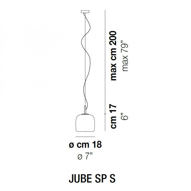Подвесной светильник Vistosi Jube JUBE SP S CR OS Подвесной светильник Vistosi Jube JUBE SP S CR OS
