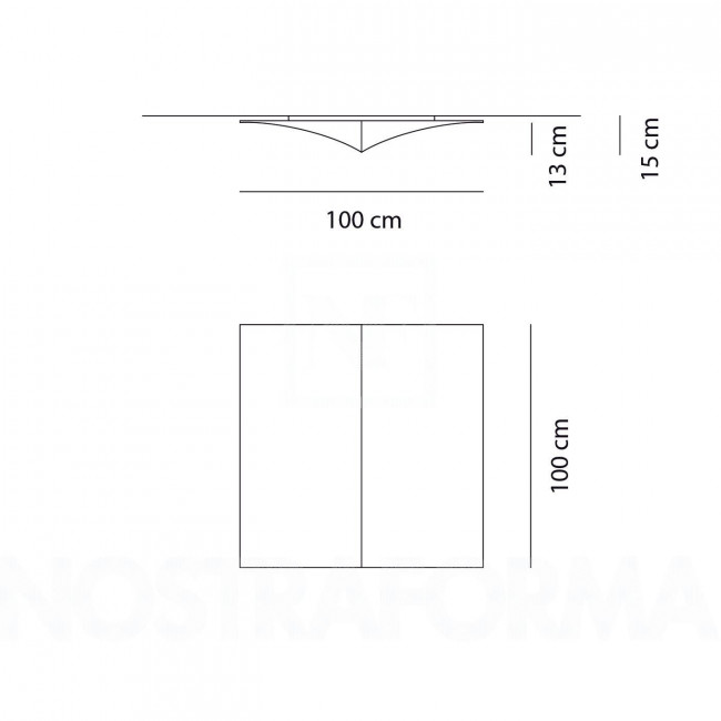 Настенно-потолочный светильник Axo Light Nelly Straight PL NEL S 100 PLNES100BCXXE27 Настенно-потолочный светильник Axo Light Nelly Straight PL NEL S 100 PLNES100BCXXE27