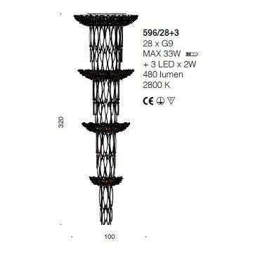 Потолочный светильник IDL Elite 596/28+3 light gold transparent Потолочный светильник IDL Elite 596/28+3 light gold transparent