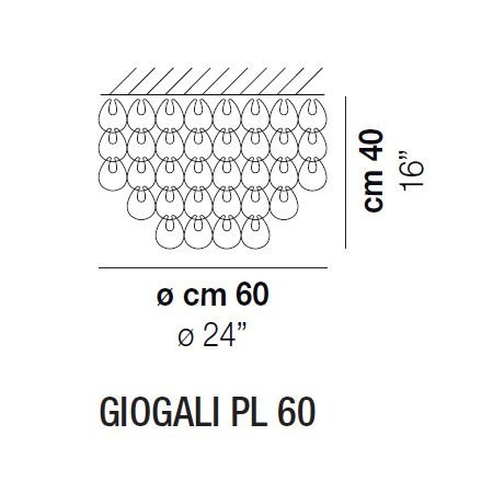 Потолочный светильник Vistosi Giogali PL 60 E27 CR/TR CR Потолочный светильник Vistosi Giogali PL 60 E27 CR/TR CR