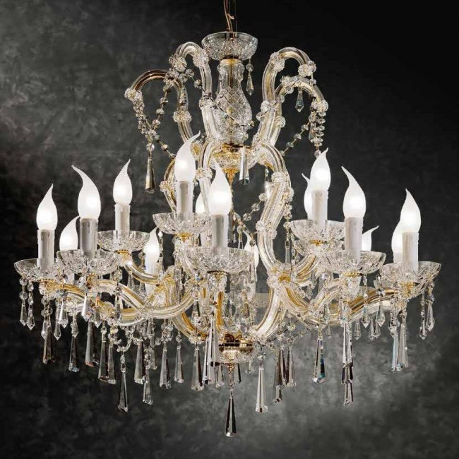 Люстра Beby Group Novecento 6307/10+5 Light gold CUT CRYSTAL Люстра Beby Group Novecento 6307/10+5 Light gold CUT CRYSTAL