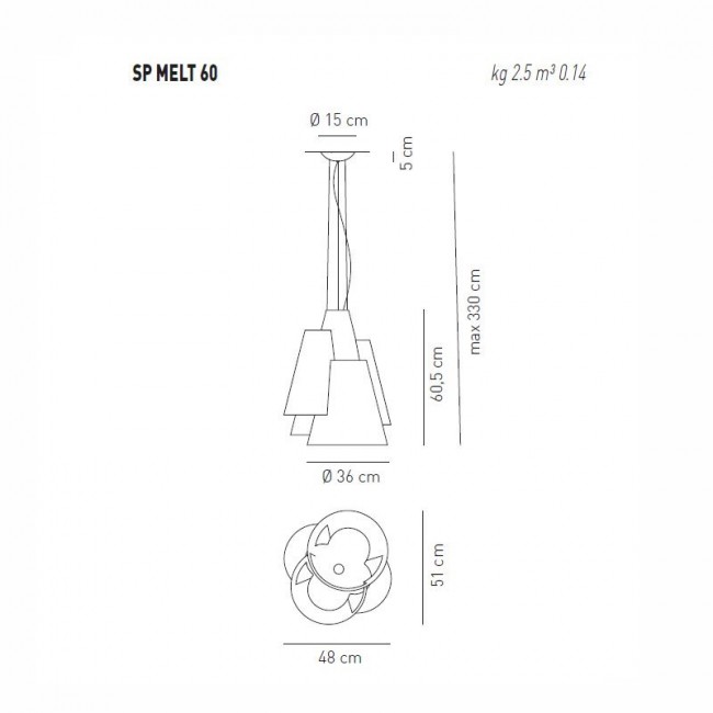 Подвесной светильник Axo Light Melting Pot SP MELT 60 SPMELT60BCXXE27 Подвесной светильник Axo Light Melting Pot SP MELT 60 SPMELT60BCXXE27