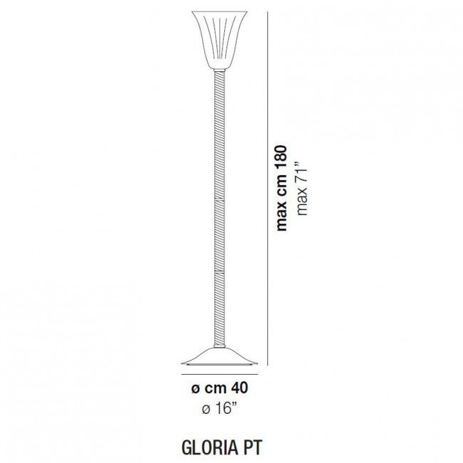 Торшер Vistosi Gloria PT E27 SE/OR OR