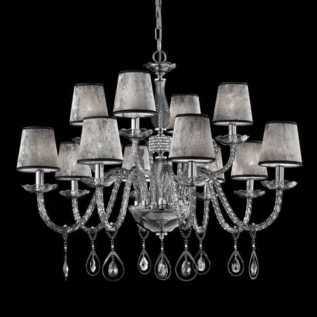 Люстра Euroluce Toochic L8+4 Silver Fume Shade Люстра Euroluce Toochic L8+4 Silver Fume Shade