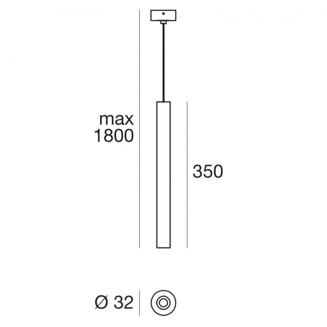 Подвесной светильник Linea Light Baton 64787W50