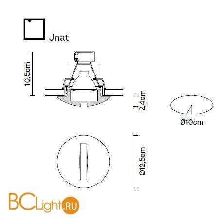 Встраиваемый спот (точечный светильник) Fabbian Jnat D27 F33 00