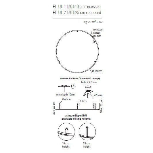 Настенный светильник Axo Light U-Light PL UL 2 160 h25 cm recessed RU IN Настенный светильник Axo Light U-Light PL UL 2 160 h25 cm recessed RU IN