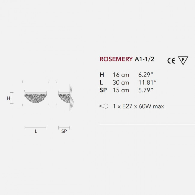 Настенный светильник Masiero Rosemery A1-2 /V97