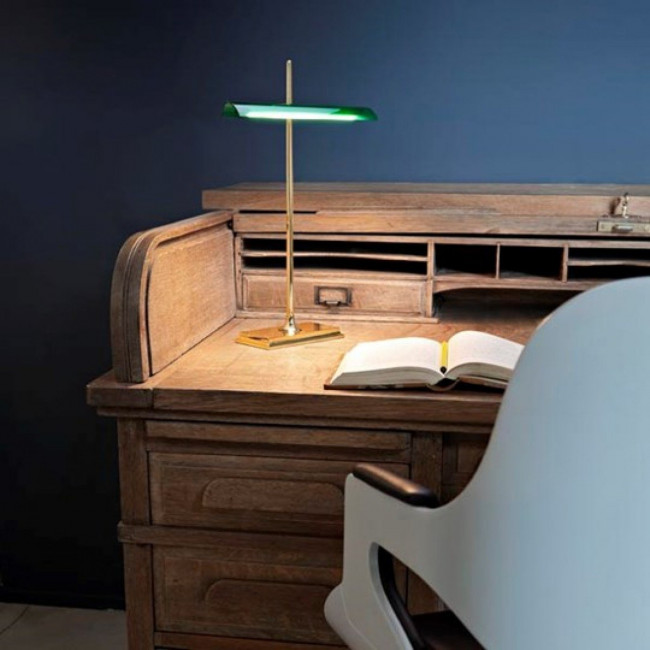 Настольная лампа Flos Goldman Brass/Green F3440044