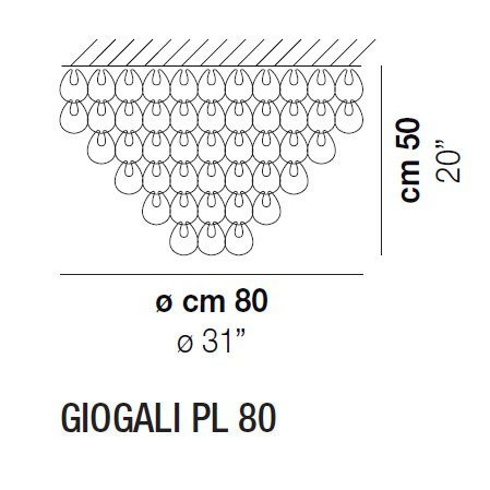 Потолочный светильник Vistosi Giogali PL 80 E27 CR/TR CR Потолочный светильник Vistosi Giogali PL 80 E27 CR/TR CR