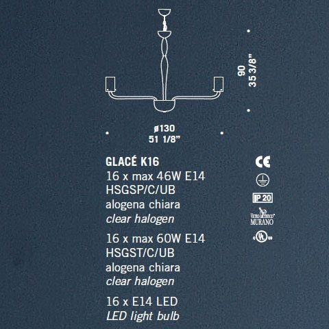 Люстра De Majo GLACE K16 0GLAC0K18 Люстра De Majo GLACE K16 0GLAC0K18