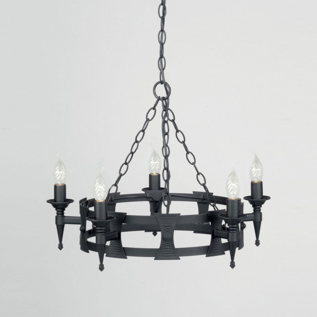 Люстра Elstead Lighting Saxon SAX5 BLK Люстра Elstead Lighting Saxon SAX5 BLK