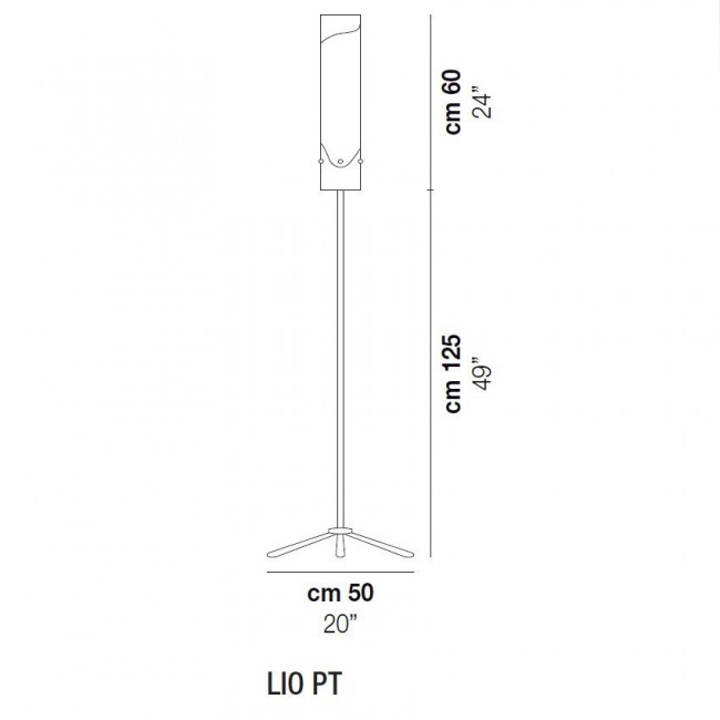Торшер Vistosi Lio PT E27 CR/BC NI