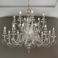 Люстра Euroluce Alicante L12+6 silver Clear Люстра Euroluce Alicante L12+6 silver Clear