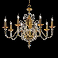 Люстра Euroluce Donatello Alicante L8 Amber Люстра Euroluce Donatello Alicante L8 Amber