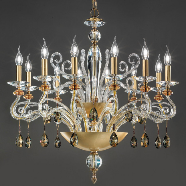 Люстра Euroluce Venere Chic Gold Clear/amber Люстра Euroluce Venere Chic Gold Clear/amber