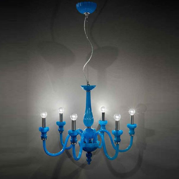 Люстра Italamp 222/6 Turquoise / NK