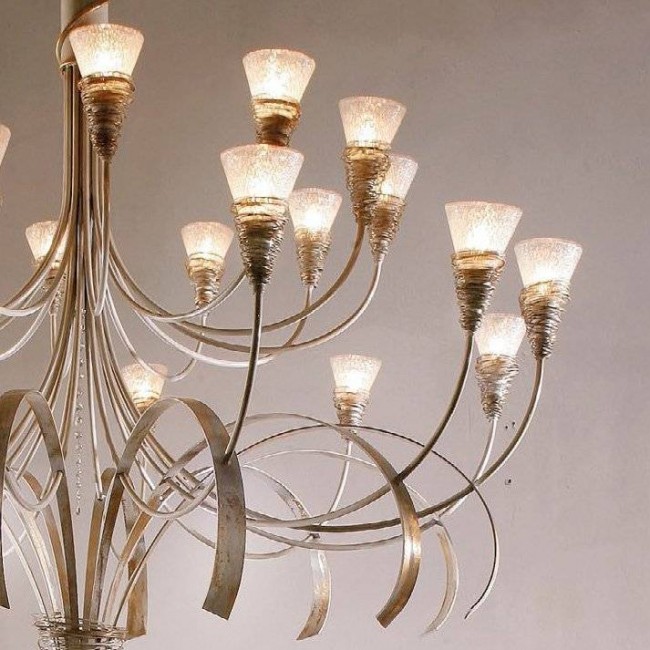 Люстра Masca Siberia 1818/24 Bianco oro / Glass 498 Люстра Masca Siberia 1818/24 Bianco oro / Glass 498