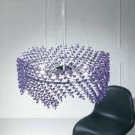 Подвесной светильник Renzo Del Ventisette L 14218/8 SW COL Blue DEC. CROMO Подвесной светильник Renzo Del Ventisette L 14218/8 SW COL Blue DEC. CROMO