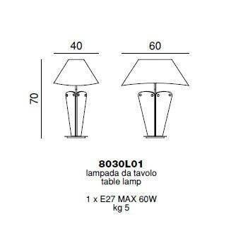 Настольная лампа Beby Group Milano Deco 8030L01 Light gold Transparent Glass