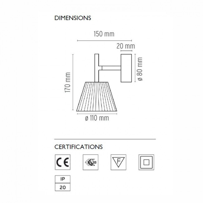Бра Flos Romeo Babe Soft W F6260007A Бра Flos Romeo Babe Soft W F6260007A