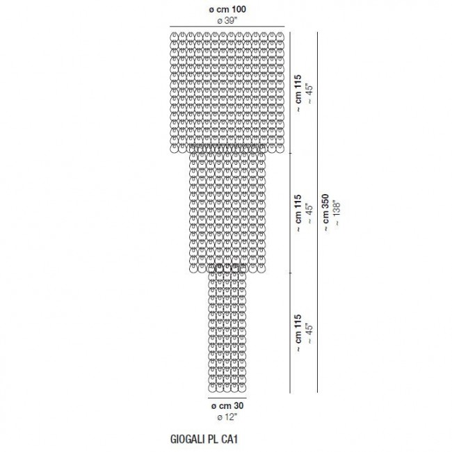 Потолочный светильник Vistosi Giogali PL CA1 E27 CR/TR CR Потолочный светильник Vistosi Giogali PL CA1 E27 CR/TR CR