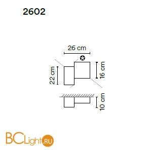 Настенный светильник Vibia Structural 2602 15 /23 Grey L2