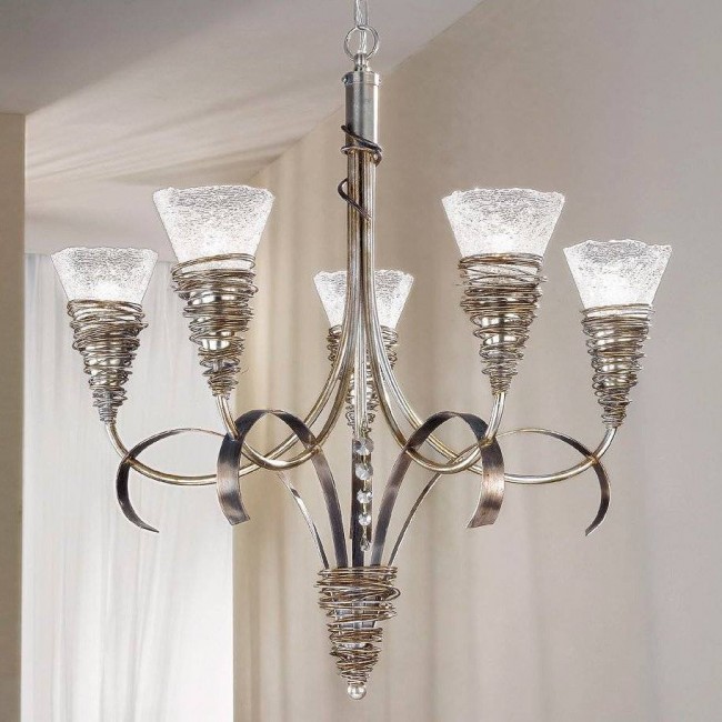 Люстра Masca Siberia 1818/5 Argento acido / Glass 414 Люстра Masca Siberia 1818/5 Argento acido / Glass 414