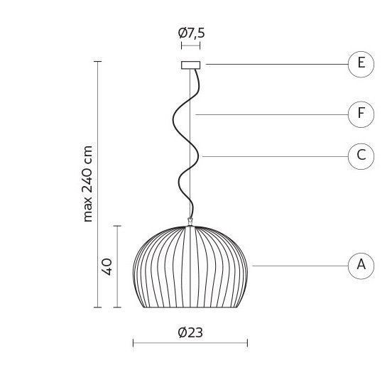 Подвесной светильник Karman Sahara SE668KB