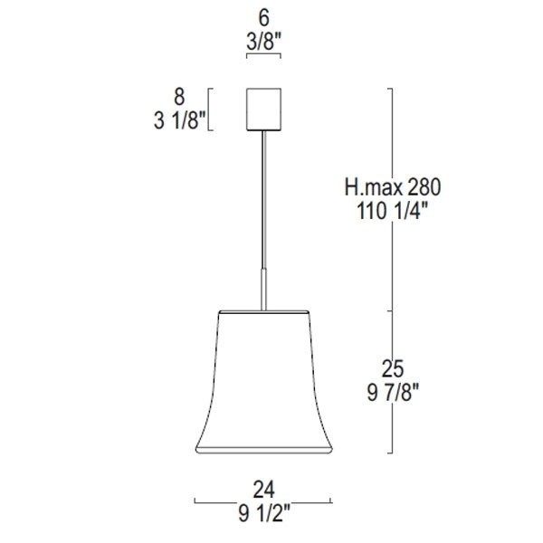 Подвесной светильник Leucos CLOCHE S 0003579 Подвесной светильник Leucos CLOCHE S 0003579