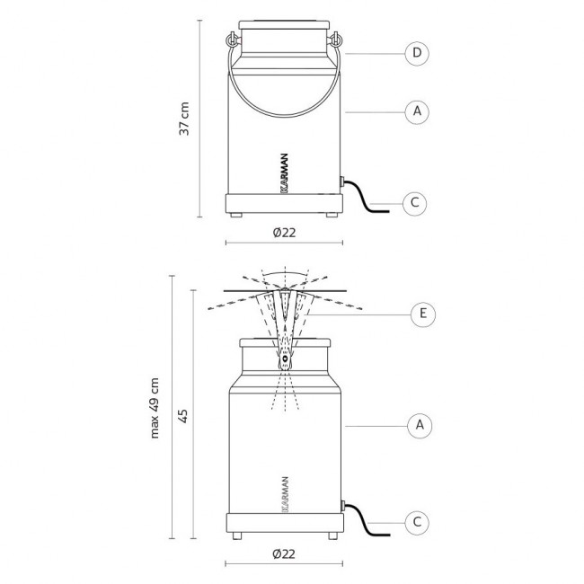 Напольный светильник Karman Via Lattea HP127 1G INT Напольный светильник Karman Via Lattea HP127 1G INT