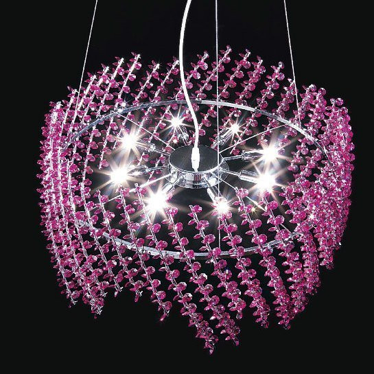 Подвесной светильник Renzo Del Ventisette L 14218/8 SW COL Bordo DEC. CROMO Подвесной светильник Renzo Del Ventisette L 14218/8 SW COL Bordo DEC. CROMO