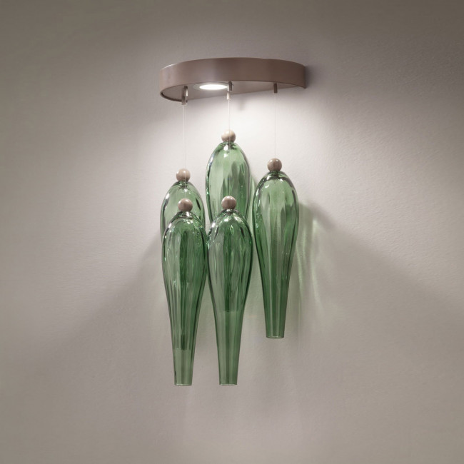 Настенный светильник Euroluce Abstract AP1/5 Gray Viridian Настенный светильник Euroluce Abstract AP1/5 Gray Viridian